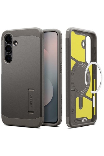 Spigen Ultra-durable Tough Armor MagSafe case for Samsung Galaxy S25 FE, gunm...