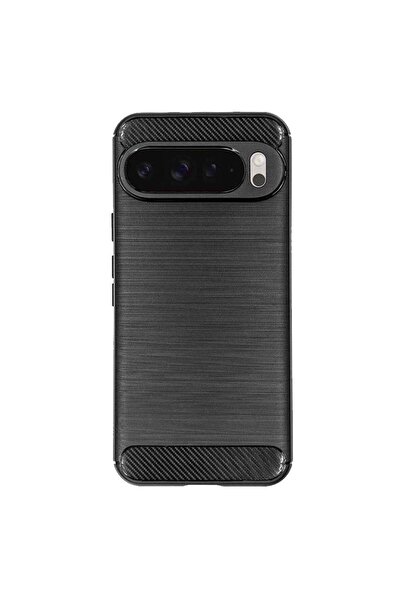 SILKASE Husa Silicon carbon pentru Google Pixel 9 Pro, silicon, culoare negru