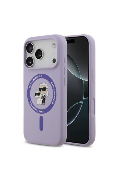 Karl Lagerfeld Υγρή Σιλικόνη Karl και Choupette Θήκη MagSafe για iPhone 17 Pr...