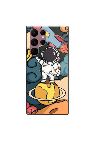 SILKASE Θήκη για Samsung Galaxy S22 Ultra, από καουτσούκ/αλουμίνιο, μαύρο χρώ...