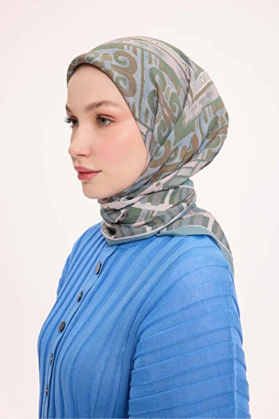 Silk Home Φουλάρι από βισκόζη βελόρα με αρχαία μοτίβα Four Seasons 6421-29