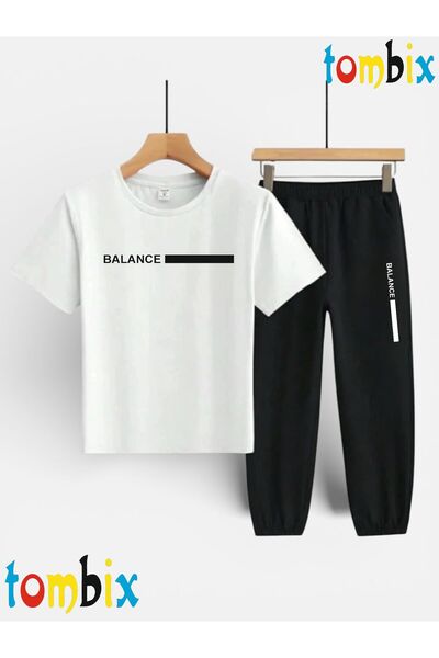 tombix SET TRICOU ȘI PANTALONI DE TRENING CU IMPRIMEU BALANCE LINE (PANTALONI...