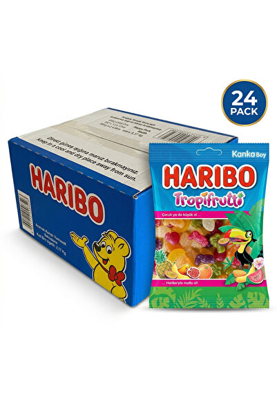 Haribo Τροπιφρούτι Χαλάλ Ζελεδάκια Κουτί (24x70γρ)