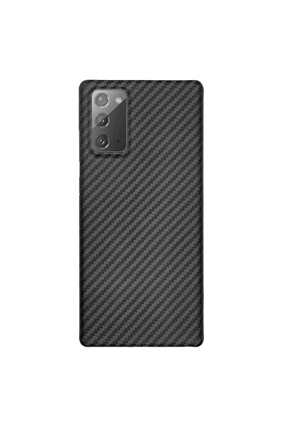 SILKASE Husa fibra carbon pentru Samsung Note 20, aramid kevlar, negru