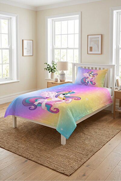 Evmila Unicorn Rainbow Fairy Tale Σετ Μονό Πικέ - Φανταστικό Μοντέρνο Διακοσμ...