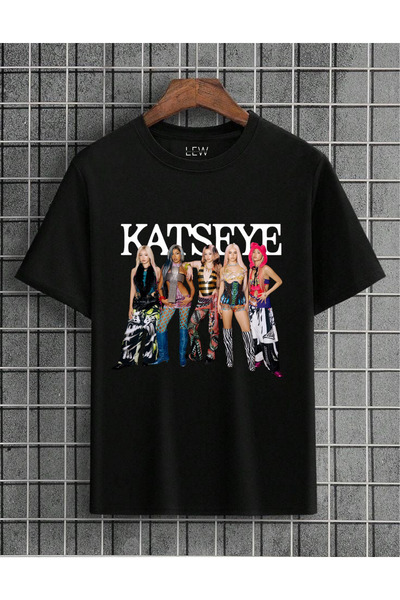 lovver Μπλουζάκι Katseye Group Premium με στάμπα, αναπνεύσιμο, 100% βαμβακερό