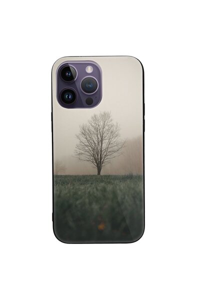 SILKASE Калъф за Apple iPhone 14 Pro, гума/алуминий, черен цвят, дизайн 15