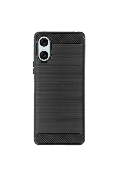 SILKASE Husa Silicon carbon pentru Sony Xperia 10 VI, silicon, culoare negru