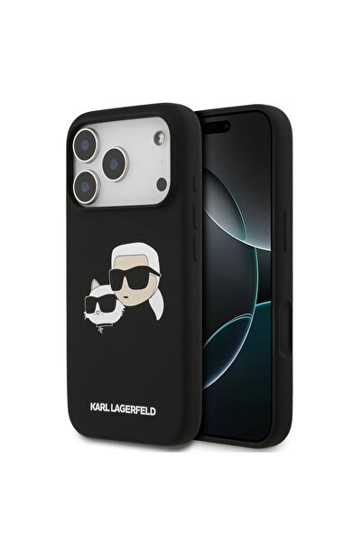 Karl Lagerfeld Husă Liquid Silicone Double Heads MagSafe pentru iPhone 17 Pro...
