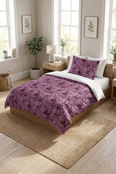 Evmila Floral Vintage Plum Baby Pique Set-Romantic Botanical Modern Lilac Pur...
