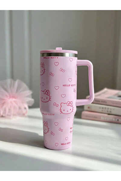 LC Waikiki LCW ACCESSORIES Karışık Hello Kitty Baskılı Kulplu Matara Bardak 1...