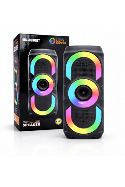 Amigo Φορητό Ηχείο Bluetooth 39x16εκ., Πολύχρωμο LED RGB, με Λαβή, Ισχυρό Ηχε...