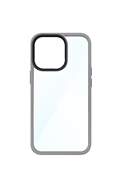 SILKASE Husa pentru Apple iPhone 13 Pro, plastic/cauciuc, transparent/gri
