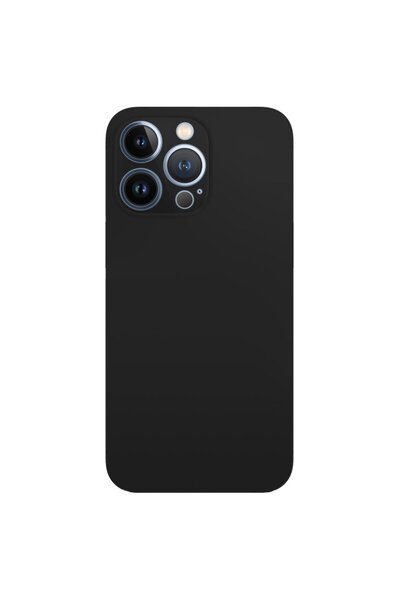SILKASE Husa 0.3mm pentru iPhone 13, SILKASE, subtire, culoare negru, plastic...