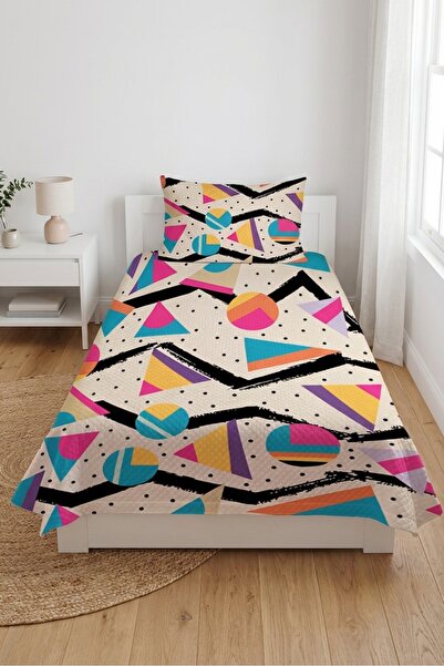 Evmila Ρετρό Ποπ Αρτ Σετ Νεανικού Πικέ με Γεωμετρικά Σχέδια για Μονό Άτομο - ...