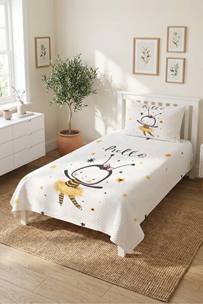 Evmila Ballerina with Bees and Stars Patterned Teenager's Pique Set - Fairy T...