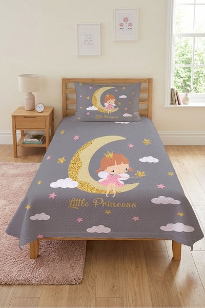 Evmila Σετ κρεβατιού με φιγούρες πριγκίπισσας, φεγγάρι, αστέρι και σύννεφο - ...