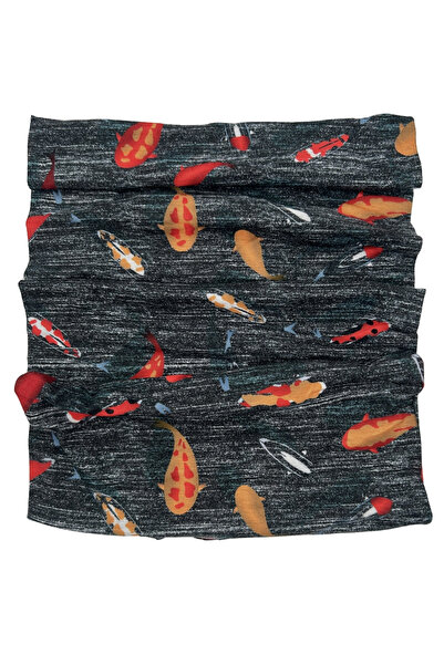 Sofist İstanbul Anthracite Fish Patterned Buff Multifunctional Seamless Neck ...