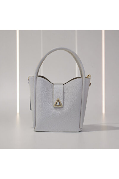 Ventus Soft Leather Gray Clutch Bag