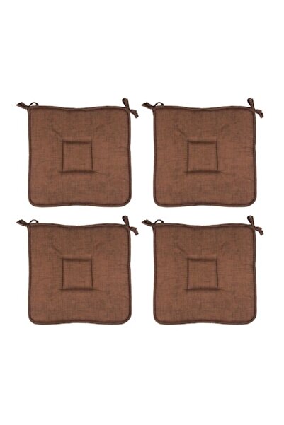 Wonderland Σετ 4 μαξιλαριών καρέκλας, Καφέ, 39 x 39 εκ.