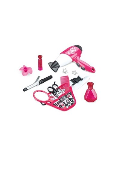 Wonderland Hairdressing Set for Kids, 11 Accessories, Pink/Black