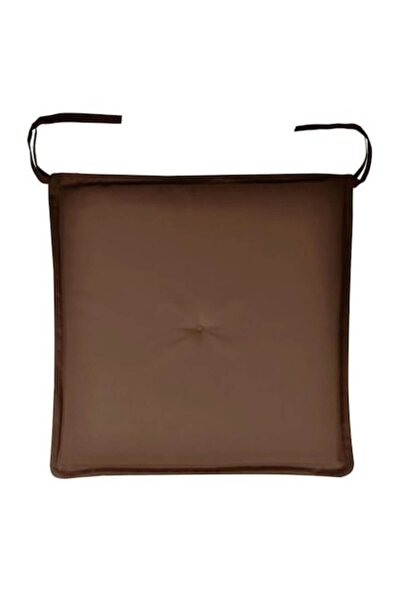 OEM Μαξιλάρι Καρέκλας Κήπου, Διπλής Όψης, Αδιάβροχο Υλικό, Μπεζ-Καφέ, 38x38x2εκ.