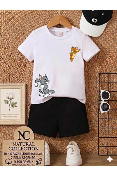 Nice Clothes Tricou și pantaloni scurți de vară pentru copii, unisex (imprime...