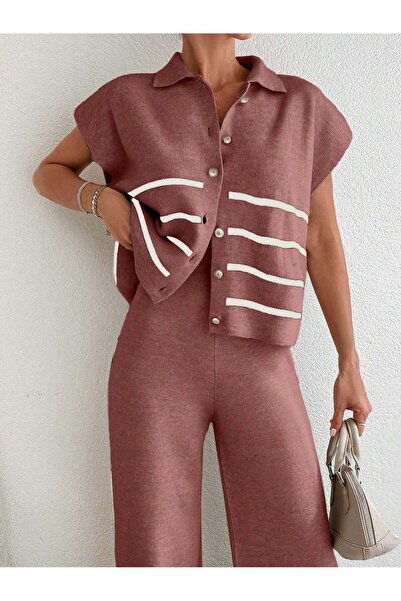 STECCA Αμάνικο Πλεκτό Σετ με Γιακά Πόλο