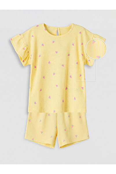 LC Waikiki RMZ GİYİM FARKİLYA Set pantaloni scurți brodați pentru fete