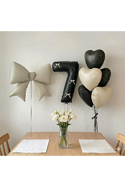 ÇITIPITISTORE Σετ μπαλονιών για πάρτι γενεθλίων με κρεμ φιόγκο