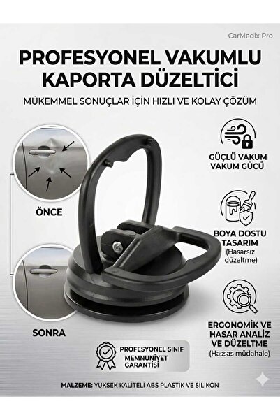 LOVYCO Profesyonel 11 cm Vakumlu Kaporta Düzeltici - Boyasız Göçük Çektirme V...