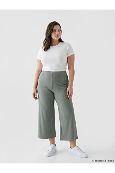 LC Waikiki Rmz Gi̇yi̇m Farkiyla Women's Striped Pants with Waist Cord