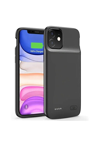 Lumaudio Husă iPhone 11 iShell cu baterie externă de 5000mAh, Negru