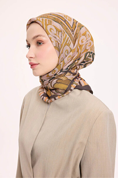 Silk Home Φουλάρι από βισκόζη βελόρα με αρχαία μοτίβα Four Seasons 6419-04