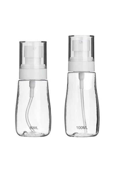 OEM Σετ 2 καλλυντικών φιαλών με λευκό καπάκι