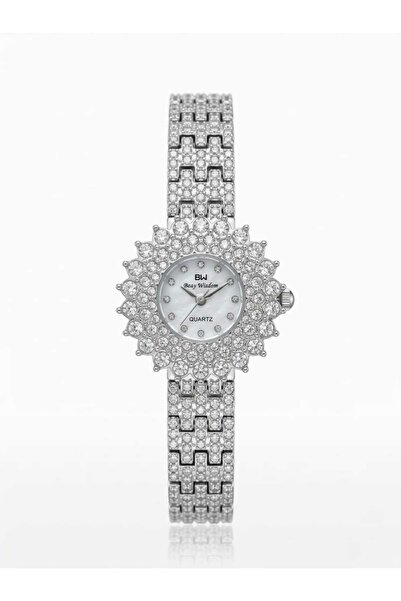 LOLLY STORE Silver round design women wrist watch