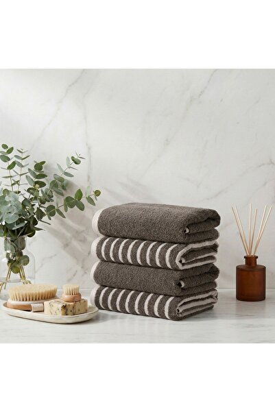 Çapa Home Melange Haki Yeşili İpliği Boyalı %100 Pamuk 50*90 cm 4 lü El Yüz H...