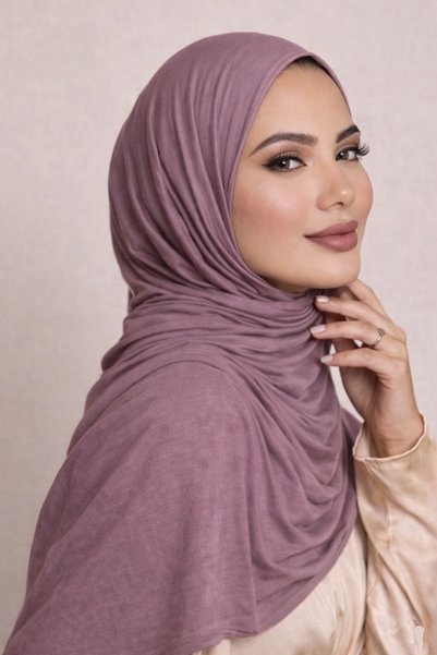 Ramellia شال من القطن الممشط فائق النعومة بلون وردي باهت، شال غير قابل للانزلاق ومضاد للتعرق