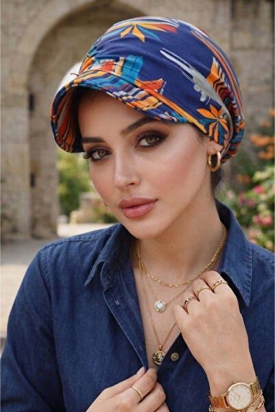 Aişe tesettür Καπέλο Ναυτικό Μπλε Πορτοκαλί