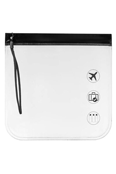 OEM Τσάντες ταξιδίου με μαύρη λαβή για καλλυντικά, διαφανείς, 2 τεμάχια, 20x2...