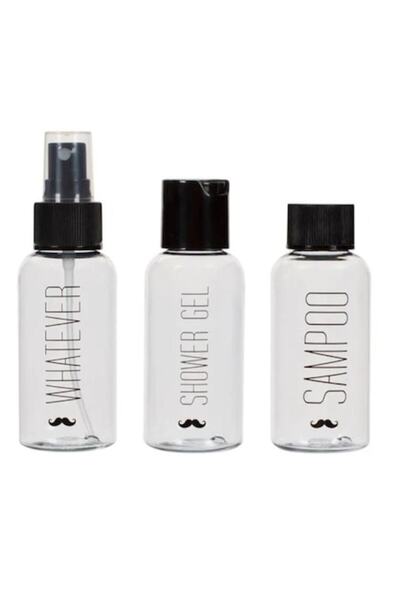 OEM Σετ Μπουκαλιών Ταξιδίου, Διαφανές, 3 τεμάχια, 80ml