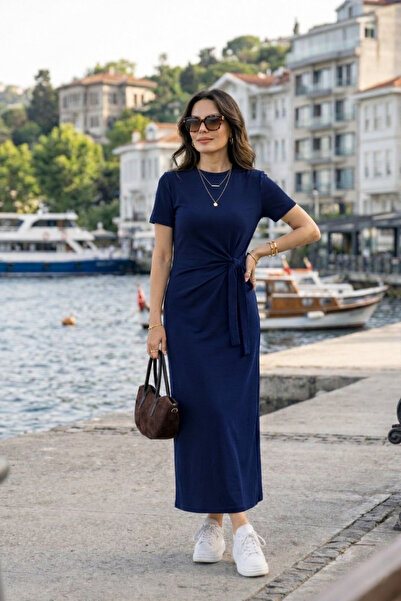 legends butik Γυναικείο φόρεμα μίντι – με δέσιμο στο πλάι, από αντιιδρωτικό μ...