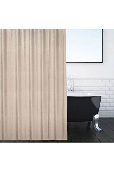 OEM Κουρτίνα Μπάνιου με Ανάγλυφο Σχέδιο, Υφασμάτινη, Πολυεστέρας, Μπεζ, 180x2...