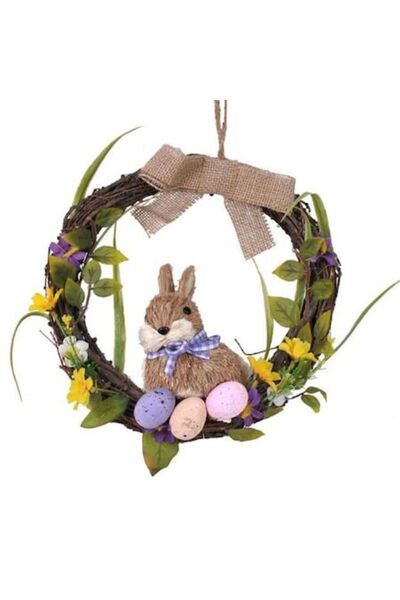 Wonderland Πασχαλινό Διακοσμητικό Στεφάνι, Πολύχρωμο, 25 εκ.
