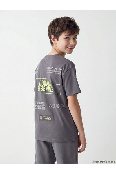 LC Waikiki Crew Neck Printed Boy's T-Shirt