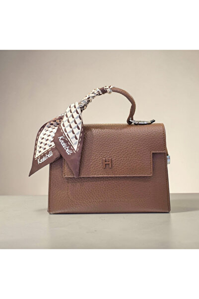 Ventus Soft Leather Tan Clutch Bag with Cover