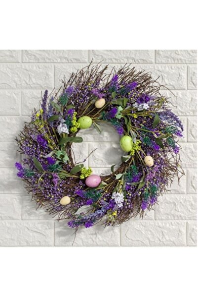 OEM Πασχαλινό διακοσμητικό στεφάνι με χρωματιστά αυγά