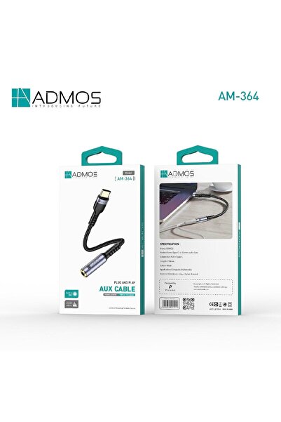 ADMOS محول AM-364 من USB-C إلى 3.5 ملم
