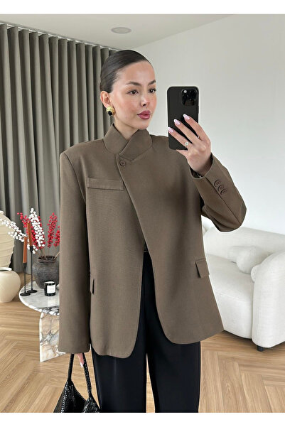 My Blog Μπουφάν με όρθιο γιακά από βιζόν - 4103