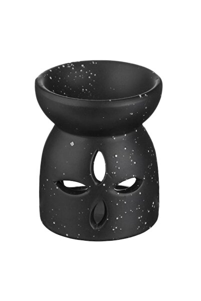 AAA Μαύρη ματ κεραμική βάση με διάτρητο σχέδιο λουλουδιού για αρωματικό έλαιο...